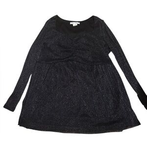 Elegant Black Glitter Blouse